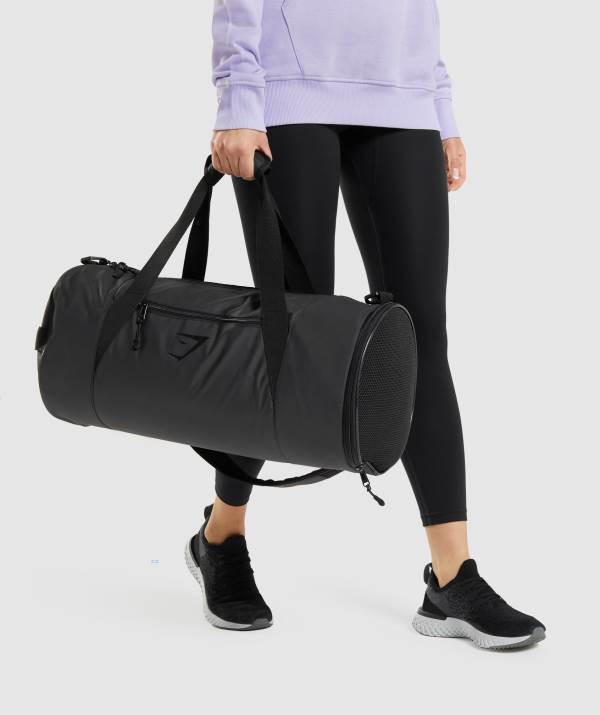 Panske Športové Tašky Gymshark Barrel Čierne | KR6493578